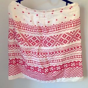 Max Studio linen embroidered skirt